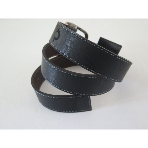True Religion TR301536 Men Size 40 Black/Brown PU Leather Varis Reversible Belt - Picture 8 of 8